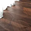 Amerikaanse walnoot Druiven op maat gemaakte vloeren Parallel ontworpen tegels woondecoratie natuurlijke houten vloeren hout kunst behang deco luxe wandpanelen handgemaakte inleg