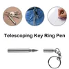 Наружный шариковая ручка Multifunctional Mini Metal Keyring Телескопическая ручка из нержавеющей стали телескопическая ручка