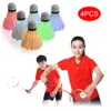 Peteca de badminton 4 peças de iluminação LED Peteca de passarinhos brilhante para esportes ao ar livre SAL99 230413