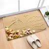 Mattor Summer Seashell Drawing Non-Slip Bath Mat Badrum golvdusch matta Köksmatta