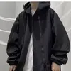 Herrjackor män japanska harjujuku tröja överdimensionerad hoodie lång kappa hip hop gotiska utkläder streetwear techwear coat tops kläder