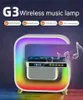 Portabla högtalare Multifunktionella Bluetooth -högtalar Alarmklocka Trådlös mobiltelefon 15W Färgglad trådlös laddning Subwoofer RGB Light Homel231114