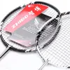 Raquettes de badminton Raquette en fibre de carbone 2pcs Ultra légère Offensive Raqueta Padel Professional Bat String Grip Cover Set Training 230413