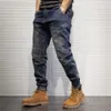 Herenbroek hiphop harem jeans broek mannen los joggers denim casual zweetbroek Korea enkel lengte broek streetwear mannelijke kleding 230414