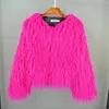 Pelliccia da donna Pelliccia sintetica Autunno Inverno Caldo Cappotto di pelliccia sintetica da donna Sciolto Nero Bianco Rosa Cappotto di peluche Giacca di pelliccia femminile 231113