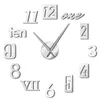 Настенные часы 3D DIY большие часы кварцевые игольчатые часы акриловые буквы зеркальные наклейки гостиная игра домашний декор Европа Horloge