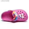 Slipper Kinder Schuhe Mädchen Clogs Niedliche Cartoon Plattform Casual Sandalen Kinder Designer Kawai Sommer Strand Wasser Hausschuhe für MädchenL231114