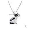 Pendant Necklaces Enamel Dog Necklace Cute Best Friends Pet Pendants Fashion Jewelry For Women Christmas Gift Drop Delivery Dhgarden Dhti9