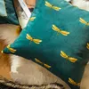 Pillow DUNXDECO Luxury Forest Fairy Cover Decorative Case Modern Simple Dragonfly Soft Velvet Sofa Chair Bedding Coussin