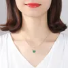 Ins Necklace a pendente S925 Silver Malachite Zircone Collana a doppia strato Women European European Plodato 18K Gold Collar Chain Wedding Fette di matrimonio Gioielli Regalo per San Valentino Gioielli SPC