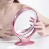 Miroirs compacts Miroir de maquillage avec lumière double face miroir grossissant 1X/7X rechargeable par USB miroir LED autoportant rotatif à 360 ° pour Makeu 231113