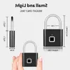 FreeShipping Keyless USB Rechargeable Door Lock Fingerprint Smart Padlock Quick Unlock Zinc alloy Metal Self Developing Chip Fcrkc