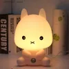 Veilleuses Dessin animé elfe Panda lampe de Table créative lumière jaune Insertion LED veilleuse chambre d'enfant mignon chevet lumière décorative Q231114