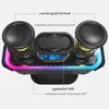 Freeshipping Pro TWS Drahtloser Bluetooth-Lautsprecher 24 W Beeindruckender Klang mit tiefem Bass, gemischte Farben, Lichter, echter Stereoklang Duwqj