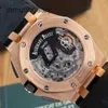 AP SWISS LUXURY WATH EPITUO FLYWHEEL ROYAL OAK OFFSHORE 26288OF.OO.D002.CR 18K ROSE GOLDマニュアルメカニカルメンズウォッチ