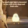 Electric/RC Animals Kawaii Pear Night Light With Ben Touch Sensor Portable LED Silikon Lamp Nursery Decor för småbarn Baby Christmas Year Gift 230414