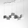 Chandeliers Modern Magic Cube Pendant Lamps For Living Room Iron Pendent Lamp Study Bar Indoor Lights Home Decor Light Fixtures