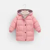 Piumino per bambini Capispalla per bambini Abbigliamento invernale Ragazzi adolescenti Ragazze Parka imbottito in cotone Cappotti addensare giacche lunghe calde 231113