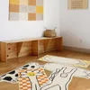 Tapete de xadrez de carpete quarto casa sala de estar moderna decorativa feminina personalizada macia e fofa gatinho fofo alfombra tapete infantil 230414