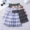 Jupes Jupe plissée mode été uniforme scolaire fille Y2k Style coréen a-ligne taille haute Harajuku Skort Mini vêtements pour femmes 230414
