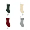 Noel dekorasyonları kişiselleştirilmiş yüksek kaliteli örgü çorap hediye çantaları xmas çorap büyük dekoratif çoraplar f060218 damla teslimat ho dhfp6
