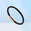 Guldarmband Bangle Fashion Charm smycken Bokstäver Flower Rostfritt stål Magnet Party Valentines Day Mens Womens Leather3068451