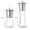 Mills Salt And Pepper Grinder Refillable Stainless Steel Shakers With Adjustable Coarse Portable spice jar containers 231114