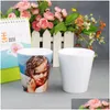 Vasi per fioriere Vasi da fiori in ceramica sublimazione da 12 Oz Pressa di calore Bianco Graden Gome Decorazione Vaso per piante Consegna a goccia Giardino domestico Patio Dhygb