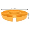 Piatti per patatine fritte 5 griglie in silicone diviso vassoio da portata snack contenitore divisore piatto rotondo tazza da 40 once