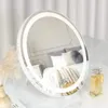 Compact Mirrors Fashion 12Inch Lighted Bathroom Vanity Mirror for Wall Light up Mirror Anti-Fog Dimmable Light LED Smart Bathroom Makeup Mirror 231113