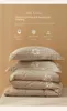 Sängkläder sätter all-bomullslipning av fyrdelar Pure Cotton Kit Student sovsal lakan täcke täcker termisk