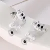 Aankomsten dames dames katten oorbellen punctie oorbuien piercing oorbellen kristallen legering mode schattige studs CA120