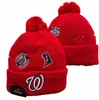 Cardinal Beanie Seattle Beanies Toutes les 32 équipes tricotées à revers Pom Casquettes de baseball Chapeaux de baseball rayés Laine chaude USA College Sport Chapeaux en tricot Casquette pour femme a1