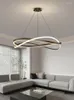 Żyrandole nowoczesne żyrandol LED jest używany do jadalni korytarza sypialni kuchnia biała czarna 3-kolory ściemniacza zdalne dekoracje