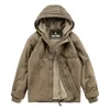 Pelliccia sintetica da uomo Pelliccia sintetica Nuovo arrivato Giacca militare militare casual da uomo Plus Size Con cappuccio Air Force One Primavera Autunno Cargo Giacca da uomo Cappotto in pile 2023 J231111