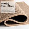 Carpet Linen Weave Kitchen Floor Mat Anti slip Washed Rug Rubber Bottom Natural Twill Flax Entry Door Long Oil resistant Durable 230413