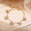 Pendant Necklaces New Arrival Butterfly Bracelet Simple Girls Sweet Butterfly Pendant Charm Bracelets Hand Jewelry Gifts For Women Beach AnkletL242313