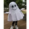 Costume de mascotte de fantôme blanc d'Halloween Taille adulte Personnage de thème d'anime de dessin animé Carnaval Hommes Femmes Robe de Noël Fantaisie Performance Robe de soirée