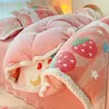 Bedding sets Thickened Milk Flannel Bed Set of Four Pieces Quilt Cover Children's Coral Velvet Bed Sheet Set of Three Pieces 231114