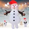 Albero di Natale Pupazzo di neve Costumi gonfiabili di Babbo Natale Cosplay Fancy Party Dress Halloween Prop Abito da gioco di ruolo per uomo Donna