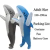 Adult Blue Sharks Inflatable Costumes Halloween Anime Cosplay Prop Role-playing Suit Mascot Fancy Party Role Play