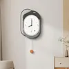 Wall Clocks Nordic Metal For Living Room Furniture Decorative Clock Creative Personality Household Entrance Hanging