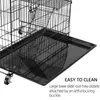 Cat Carriers Iron 4-tier Rolling Cage With Easy-to-clean Litter Box