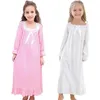 Pyjamas Baby Girl Clothes Princess Nightgown Long Sleeve Sleep Shirts Nightshirts Pyjamas Christmas Dress Sleepwear Kids i 3-12 år 231113