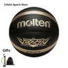 Ballen Gesmolten Maat 5 6 7 Basketbal Zwart Goud PU Buiten Binnen Dames Jeugd Man Wedstrijdtraining Basketalls Gratis luchtpomptas 231114