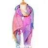 Scarves Jacquard Cashew Totem Tassel Shawl Autumn/Winter Women's Hijab Flower Extended Scarf Soft Pashmina Paisley Neckerchief