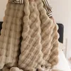 Cobertores de imitação toscana Cabelo de veludo curto lazer cobertor Light Luxury Senior Soft Warm Quarto Home Têxtil