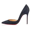 Designer women luxury High heels dress shoes triple black white Patent leather suede 8cm 10cm 12 cm womens Wedding Office pumps lady fashion sandals Party