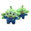 Manufacturers wholesale 12cm three-eyed plush key chain toys cartoon film and television peripheral dolls children gifts