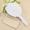 Compact Mirrors Big Size Vintage Rose Cosmetic Mirror Plastic Makeup Mirror Cute Girl Hand Make Up Black White Pink 3 colors#MD23 231113